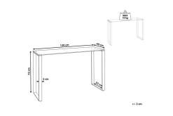 Konsolbord Tilon Silver, Transparent