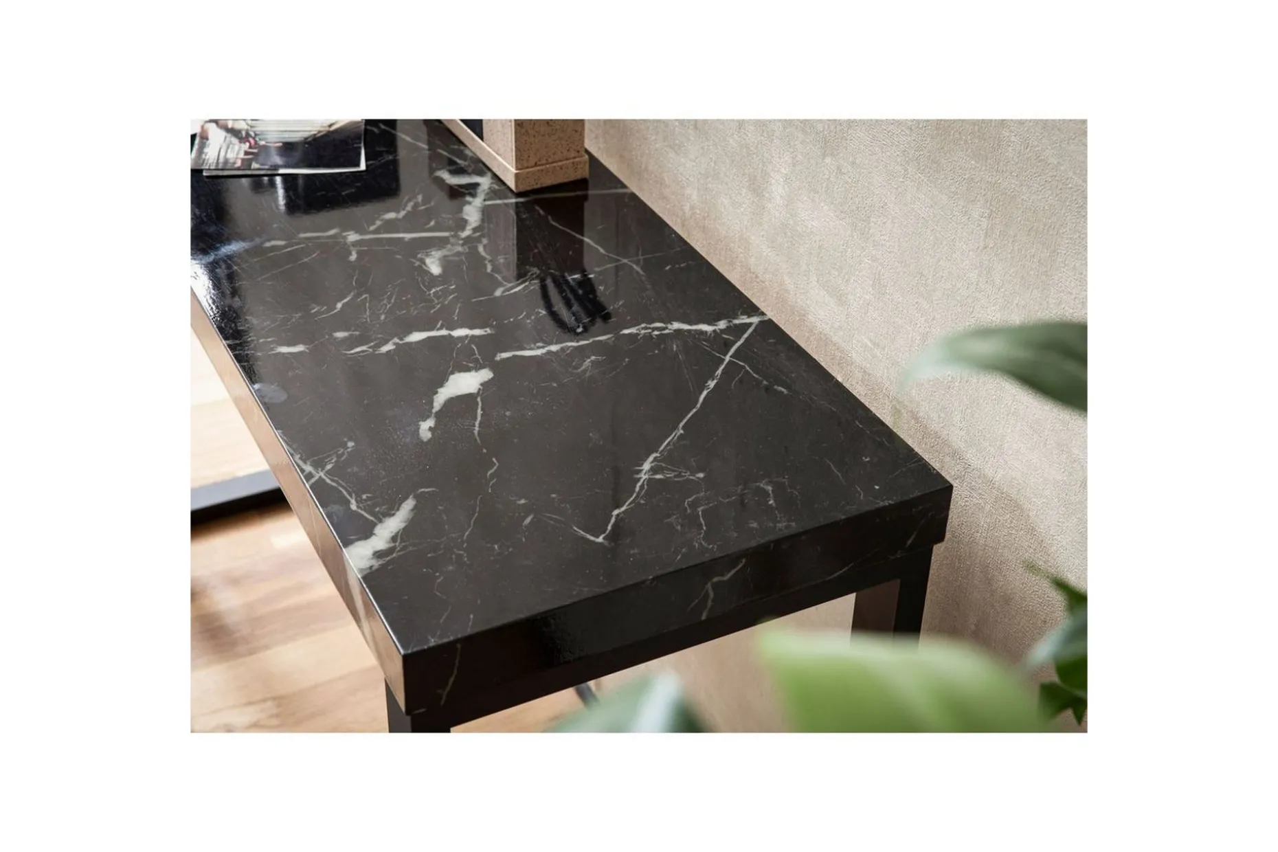 Konsolbord Wohnling 120 cm modern konsol med metallben Svart