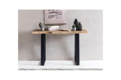 Konsolbord Wohnling Gaya massivt trä lantlig stil med träd kant