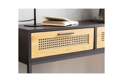 Konsolbord Wohnling Massivt trä 100 cm 2 lådor industrihus stil med Wienerkorg