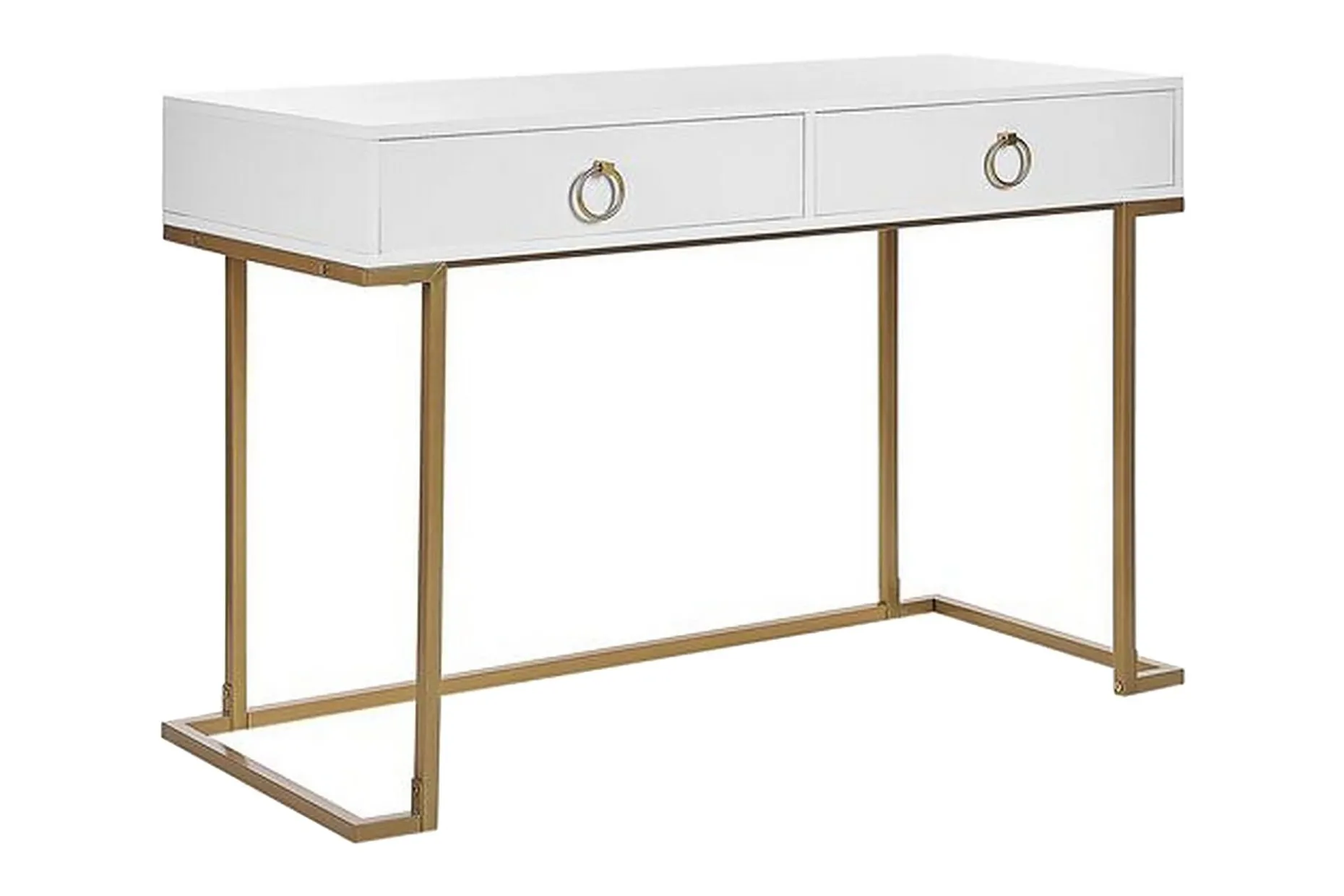 Konsolbord/skrivbord vit/guld WESTPORT