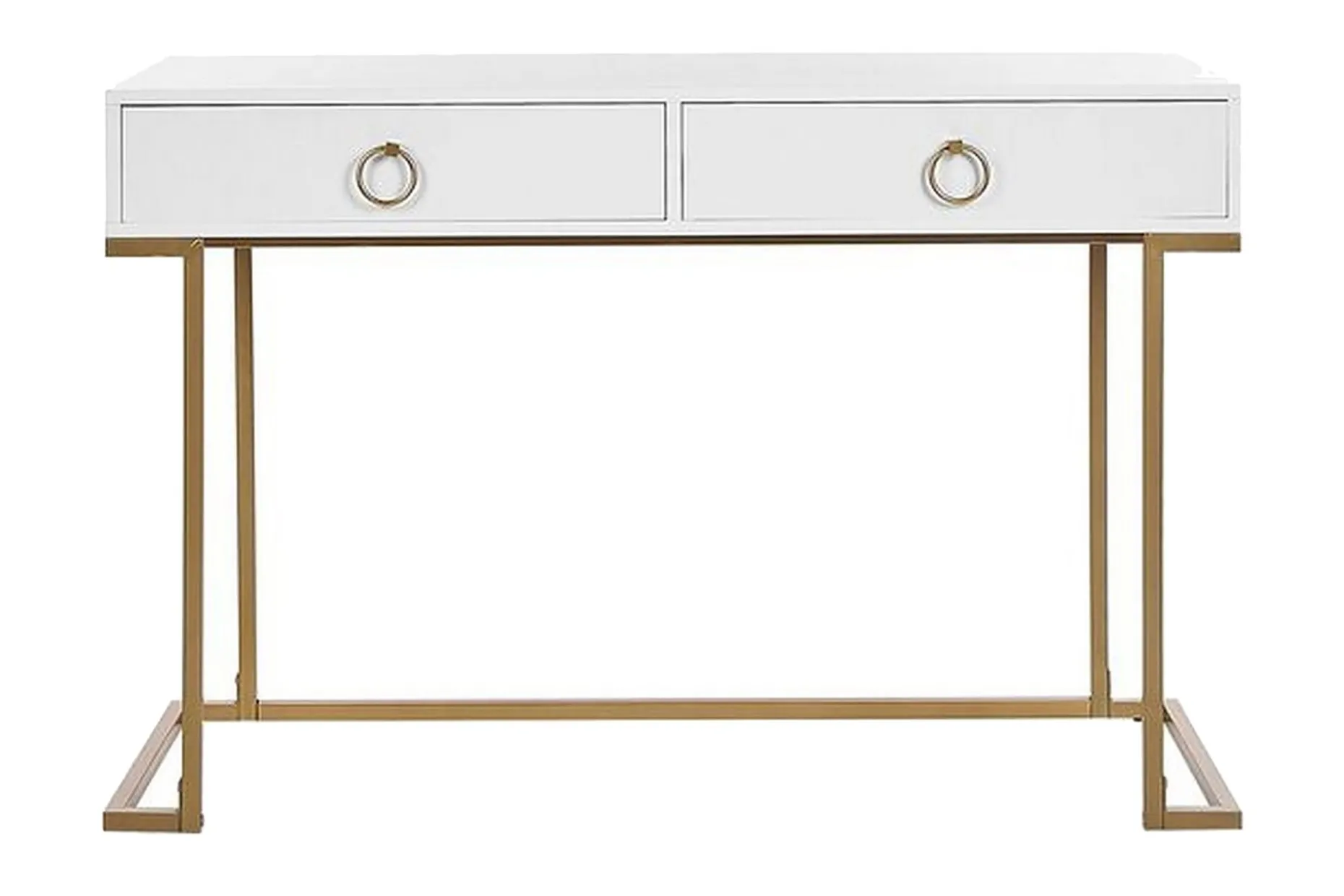 Konsolbord/skrivbord vit/guld WESTPORT