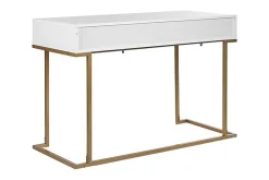 Konsolbord/skrivbord vit/guld WESTPORT