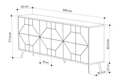 Konsollbord Violaceae 184x77,4 cm