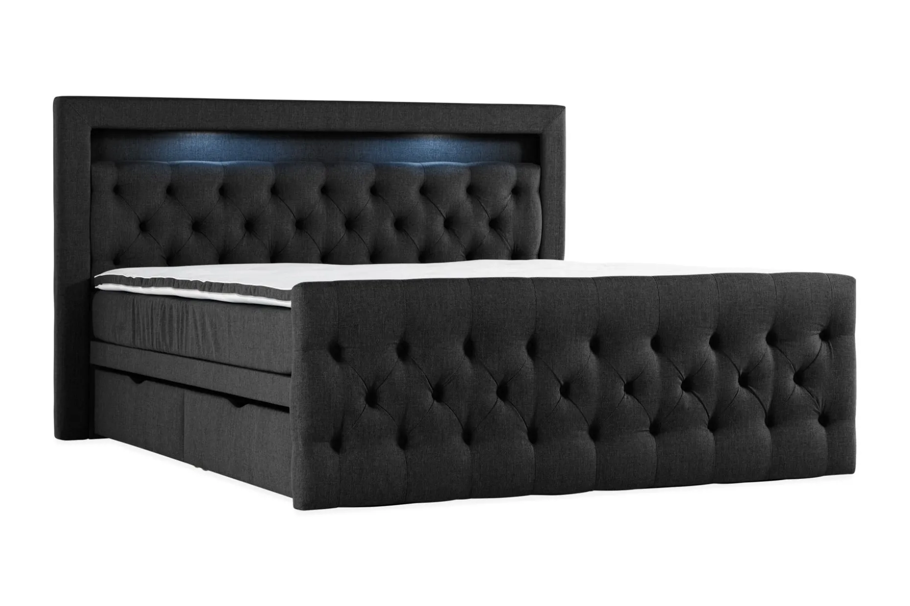 Kontinentalsäng Cloud47 Francisco Sängpaket Black Lådor