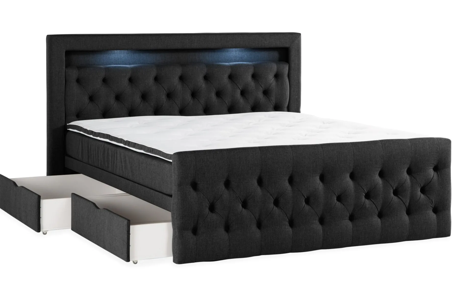 Kontinentalsäng Cloud47 Francisco Sängpaket Black Lådor