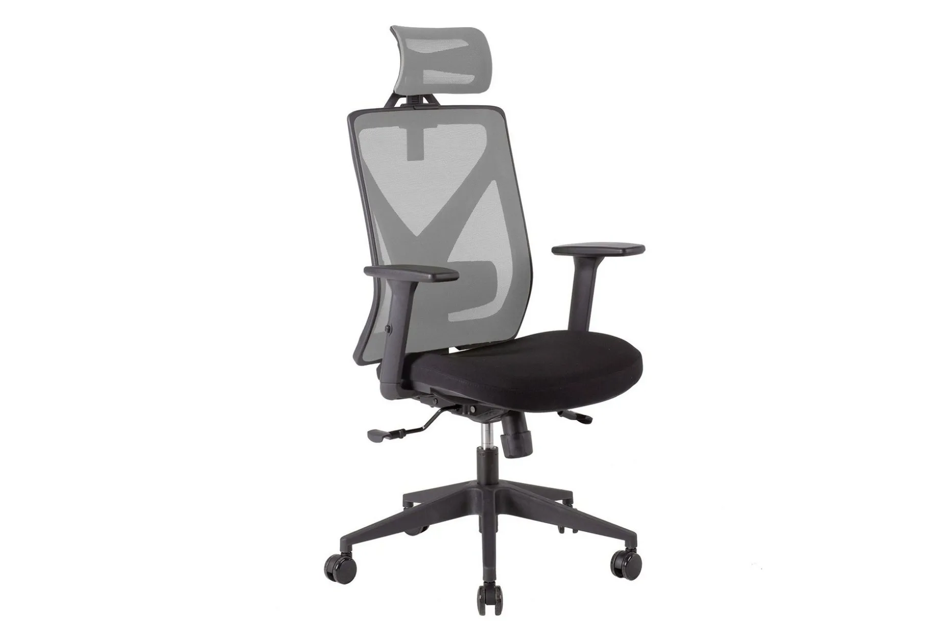 Kontorstol MIKE 64x65xH110-120cm svart/grå