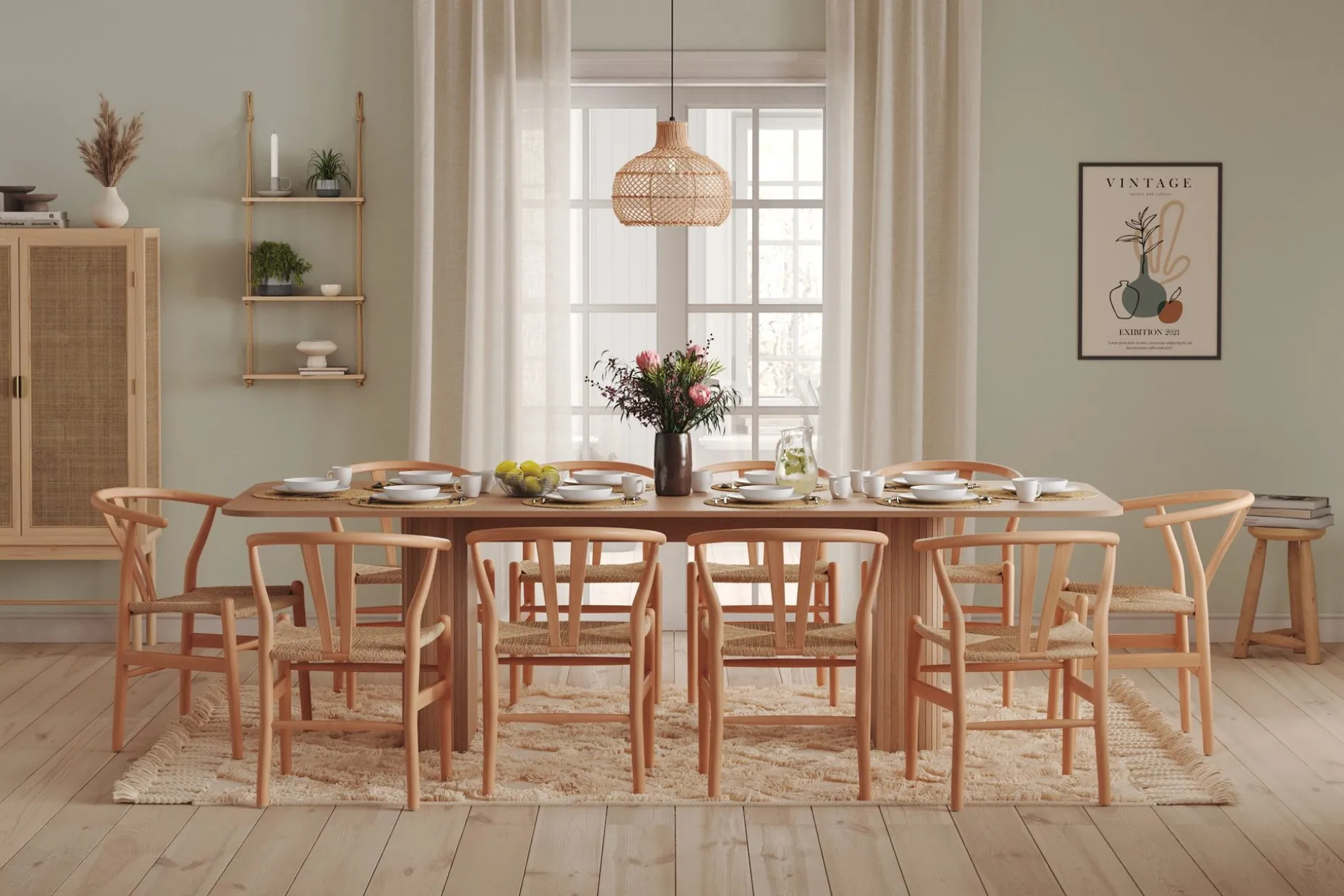 Kopparbo Matbord 200-260 cm Förlängningsbart med illäggsskiva