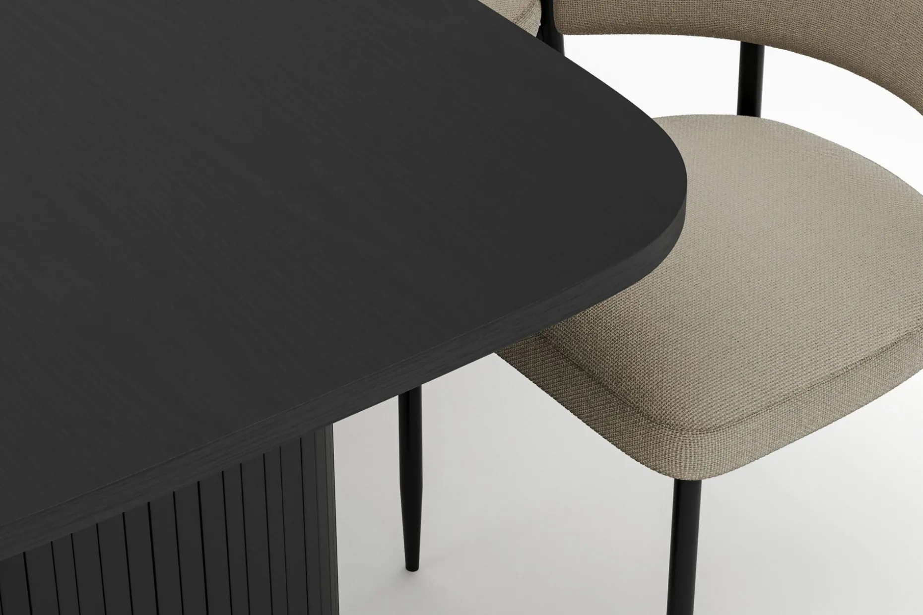 Kopparbo Matbord 200 cm med 6 Sawako Stolar