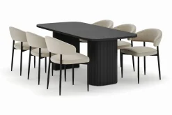 Kopparbo Matbord 200 cm med 6 Sawako Stolar