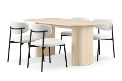 Kopparbo Matbord 160 cm med 4 Lucy Matstolar