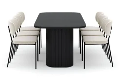 Kopparbo Matbord 200 cm med 6 Gemmiano Stolar
