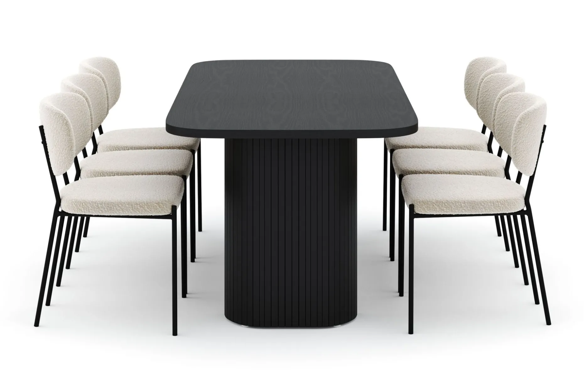 Kopparbo Matbord 200 cm med 6 Gemmiano Stolar