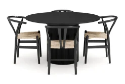 Kopparbo Matgrupp förlängningsbart 130-180 cm Rund med 4 Dastoori Matstol - 2220067-4,2229282-1