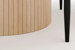 Kopparbo Runt Matbord 130 cm med 4 Sawako Stolar