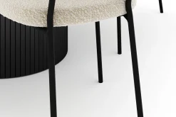 Kopparbo Runt Matbord 130 cm Förlängningsbart med 4 Gemmiano Stolar