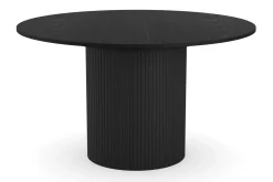 Kopparbo Runt Matbord 130 cm Förlängningsbart med 4 Sawako Stolar
