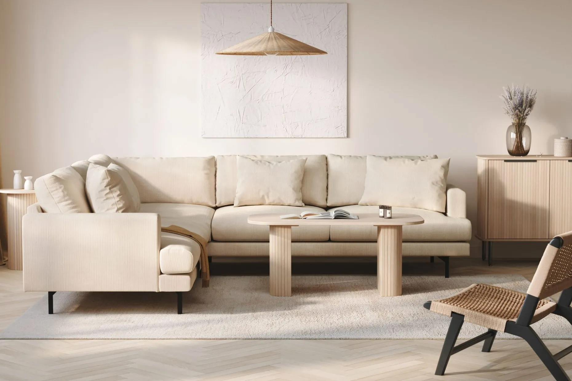 Kopparbo Soffbord 120 cm Vitlaserad Ek