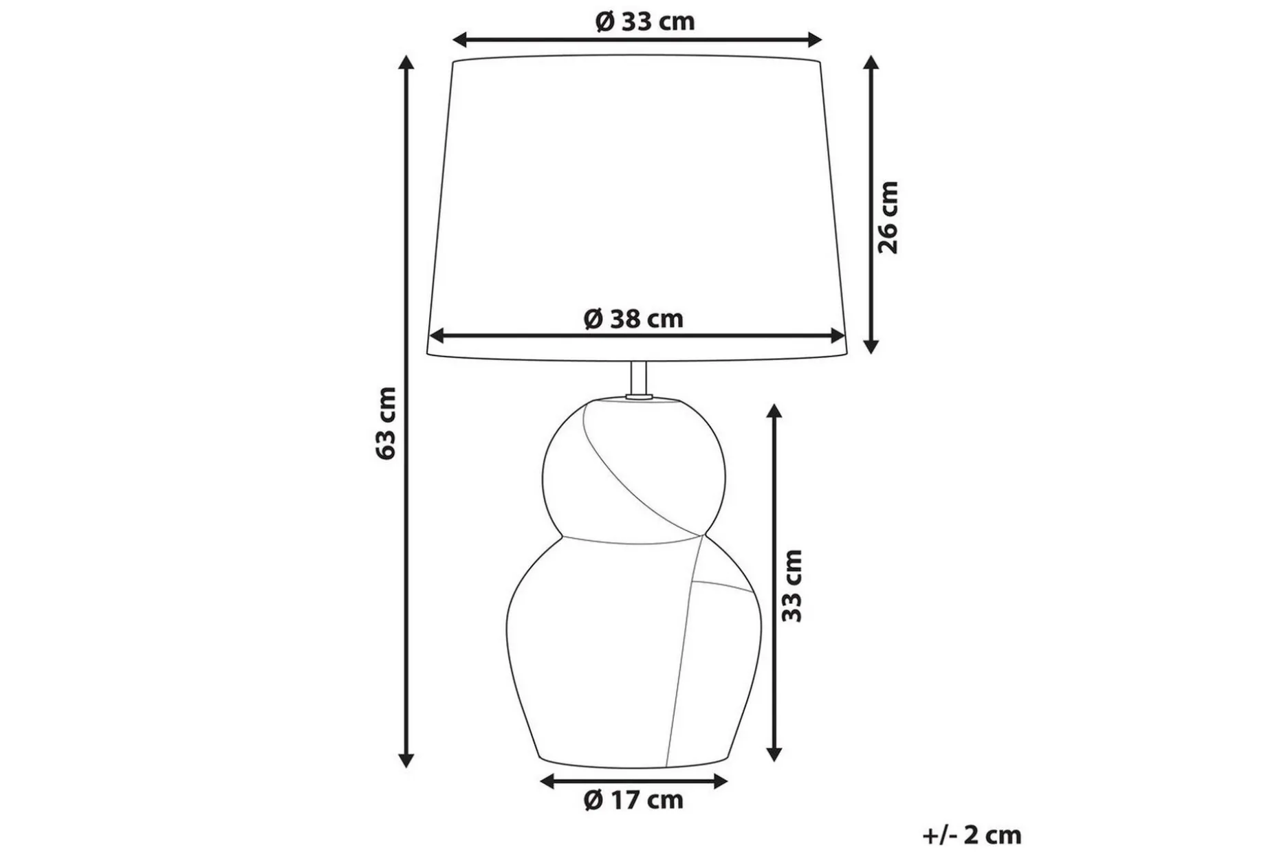 Korska Bordslampa 63 cm E27