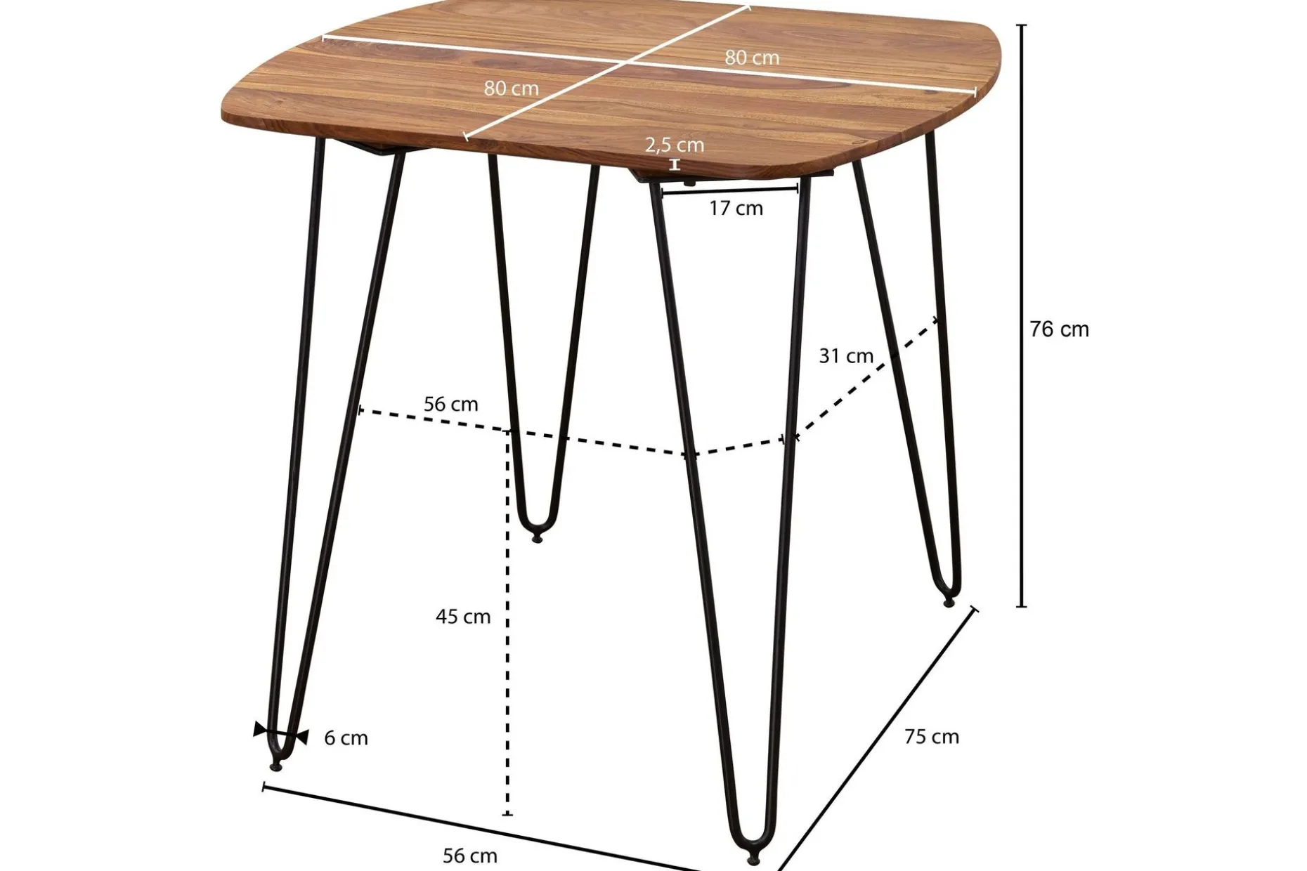 Kristl Matbord 80 cm