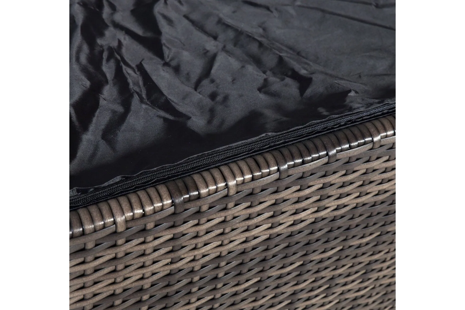 Kuddbox WICKER 122x52xH62cm brun