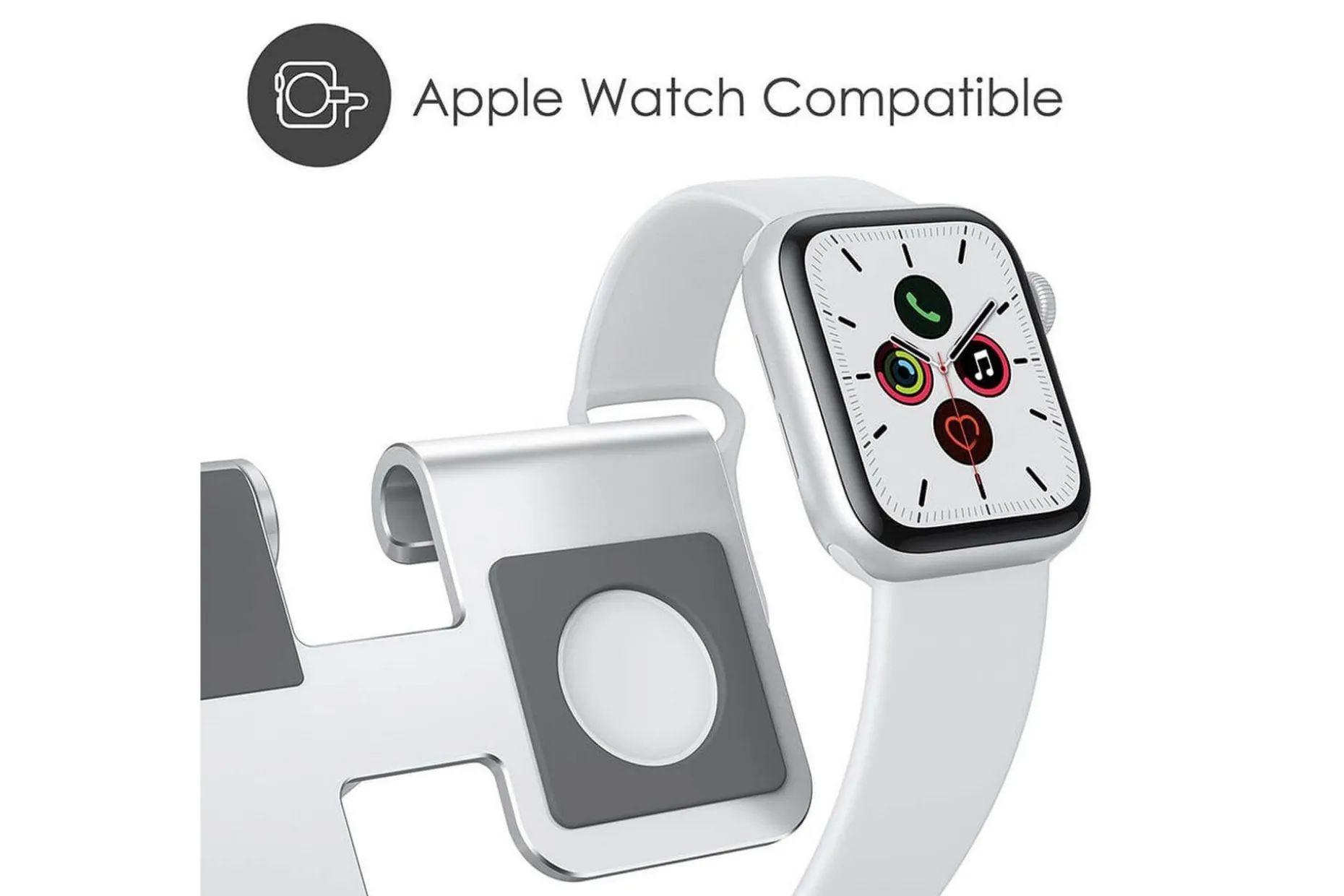 Laddningsställ Desire2 för Apple Watch Silver