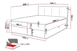 Laggano Kontinentalsäng 160x200 cm + Bäddmadrass