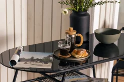 Lamborg Caféset 120 cm Oval + 2 Utestolar