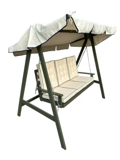 Landet Hammock Gungsoffa med tak i akacia trä inklusive dynor 195x125x159