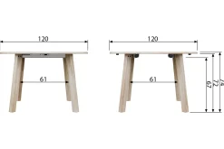Lange Jan Förlängningsbart Matbord 120 cm Rund