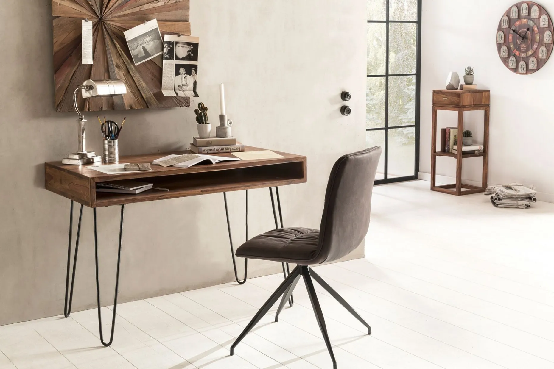 Langner Skrivbord 110 cm med Förvaring Hylla