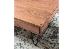 Langner Soffbord 60 cm med Förvaring 2 Lådor + Hyllor