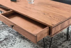 Langner Soffbord 60 cm med Förvaring 2 Lådor + Hyllor