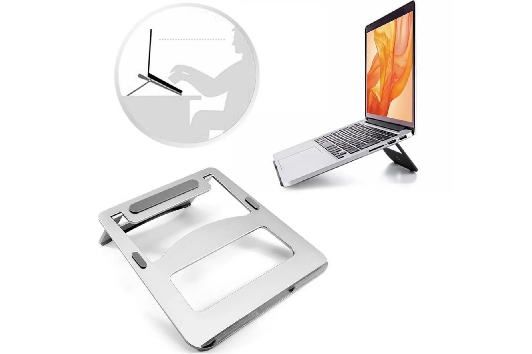 Laptopställ Desire2 Portabelt Silver