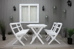 Larios Matgrupp Utomhus + 2 Ihoppfällbara Utestolar + Bänk Utomhus