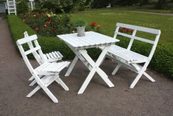 Larios Matgrupp Utomhus + 2 Ihoppfällbara Utestolar + Bänk Utomhus