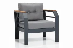 Lassento Caféset 137 cm + 2-sits Utesoffa + 2 Utefåtöljer