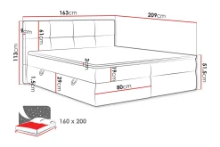 Leckersbo Sängpaket Kontinentalsäng 160x200 cm
