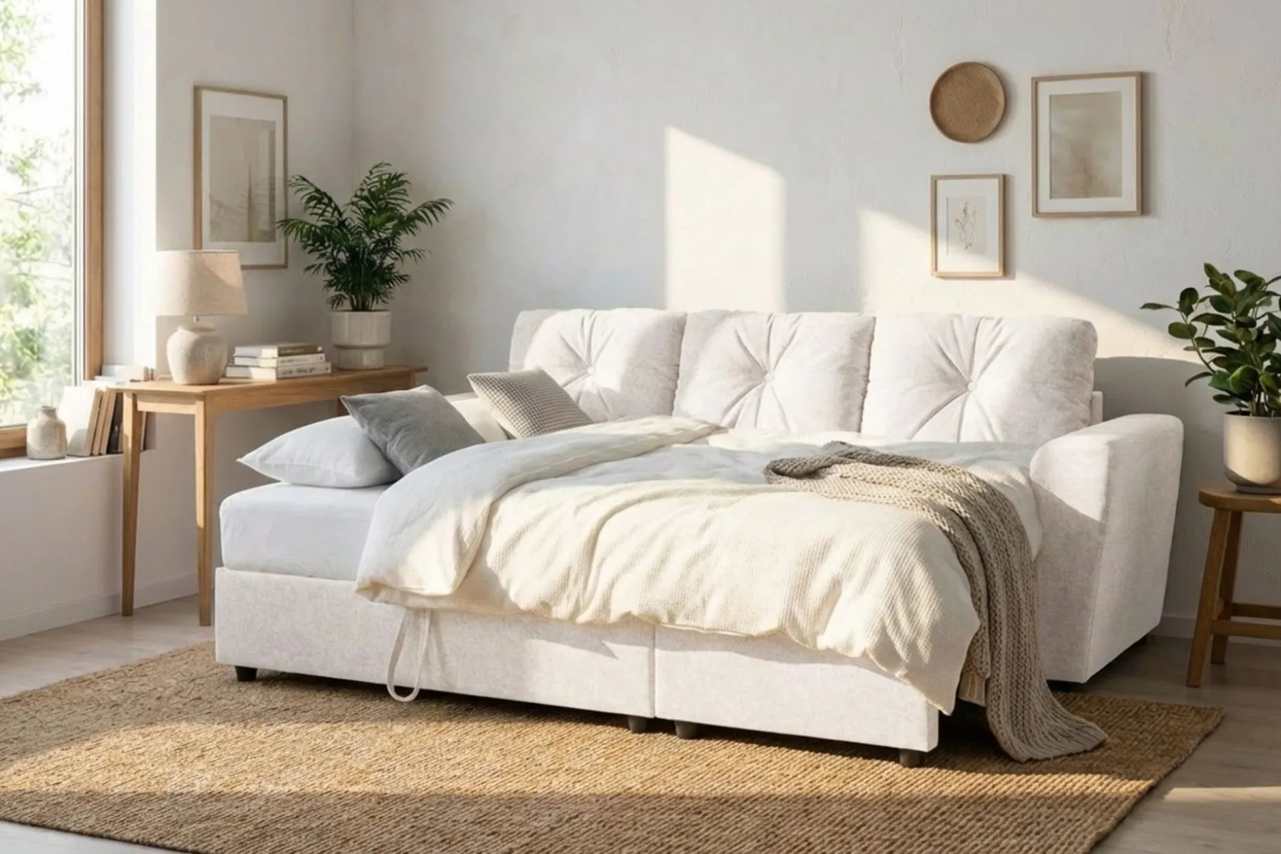 Leia 3-sits vändbar Bäddsoffa med divan och förvaring