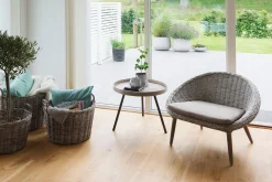 Leicester Runt Sidobord och Avlastningsbord Utomhus 60 cm