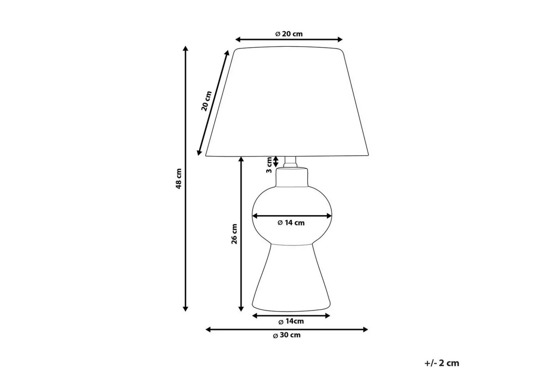 Lemiros Bordslampa 48 cm E27