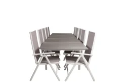Levels Förlängningsbar Matgrupp Utomhus 224cm + 10 Break Stolar