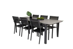 Levels Matgrupp Utomhus 230-310 cm Rektangulär med 6 Copacabana Utestolar