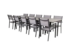 Levels Matgrupp Utomhus 225-325 cm Rektangulär med 10 Copacabana Utestolar