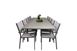 Levels Matgrupp Utomhus 225-325 cm Rektangulär med 10 Copacabana Utestolar