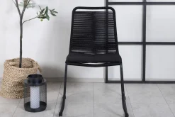 Lindos Stapelstol Utomhus Svart