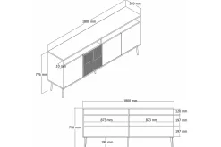 Lissione Konsollbord 180 cm