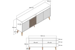 Lissione Konsollbord 180 cm