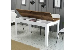 Lissione Matbord 145x88 cm Brun/Vit