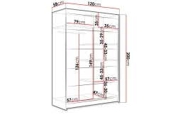 Liverpool Garderob 120x200 cm